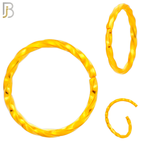 PK-CT11 - 316L Surgical Steel Twisted Hoops Seamless Pack of 30 and Fixed Beads 2mm Pack of 30 image 5