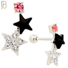 TB124 - 316L Stainless Steel Double Star Tragus/Cartilage Barbell (Pack of 6) image 1