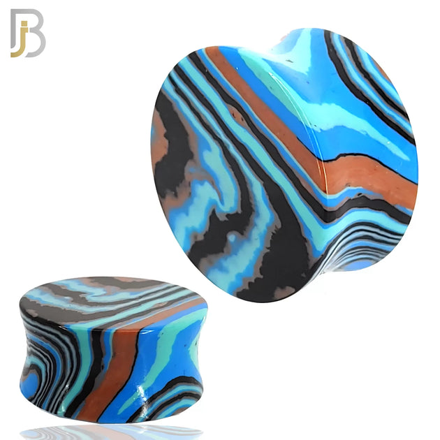 PSTCA- Natural Stone Calsilica Double Flare Plugs image 0