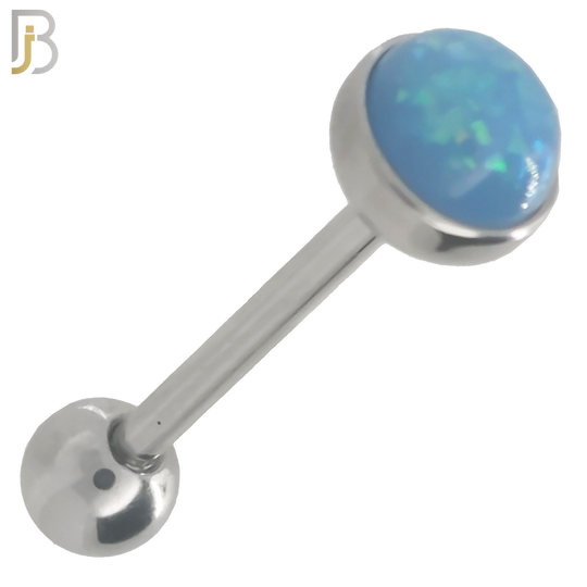 PK-BB07S - 316L Surgical Steel Barbell with Opal Top Mushroom Design  Screw Pack of 120 image 3