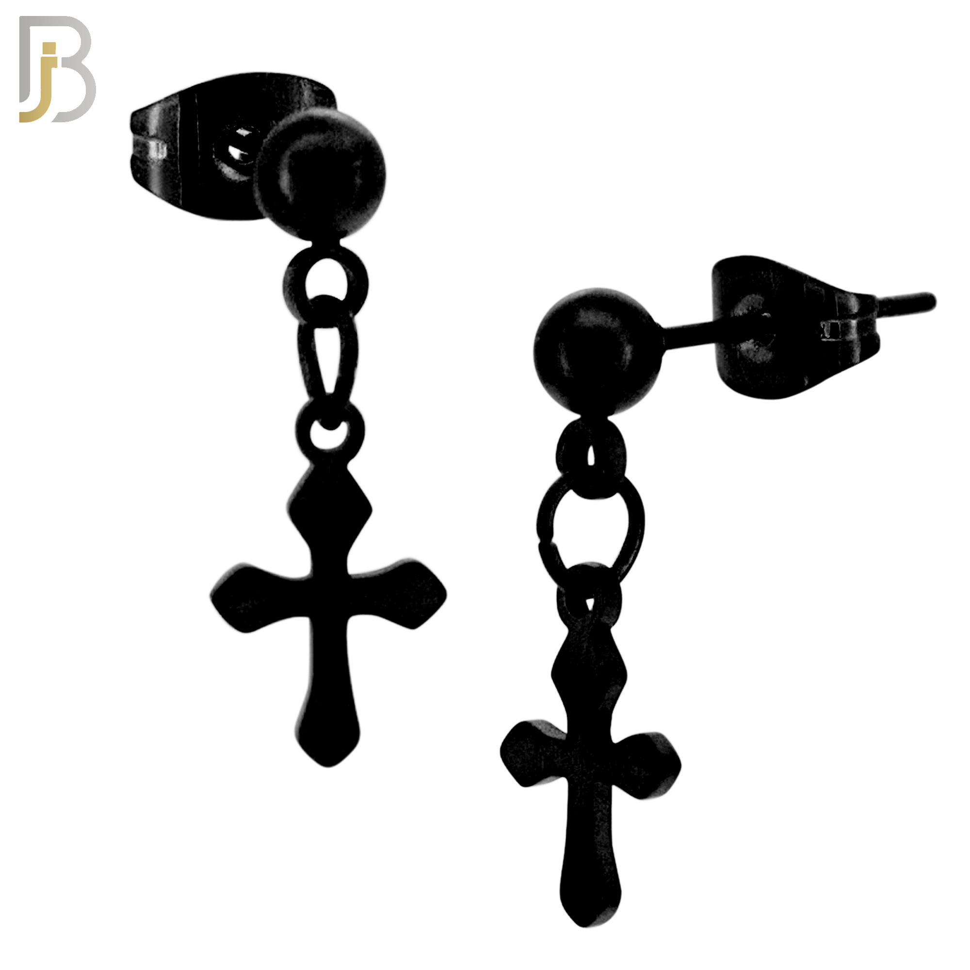 ES119 - 316L Stainless Steel Dangling 15x8mm Cross Design Earrings Stud image 5