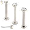 LB16S16 - 16g Thickness 316L Surgical Steel Press Fit Bezel Setting Push In  Zircon (PACK OF 6) image 0