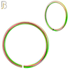 CT02RB - Multi Color Plated 316L Surgical Steel Hoops Seamless Continuous Ring Twist to Open image 1