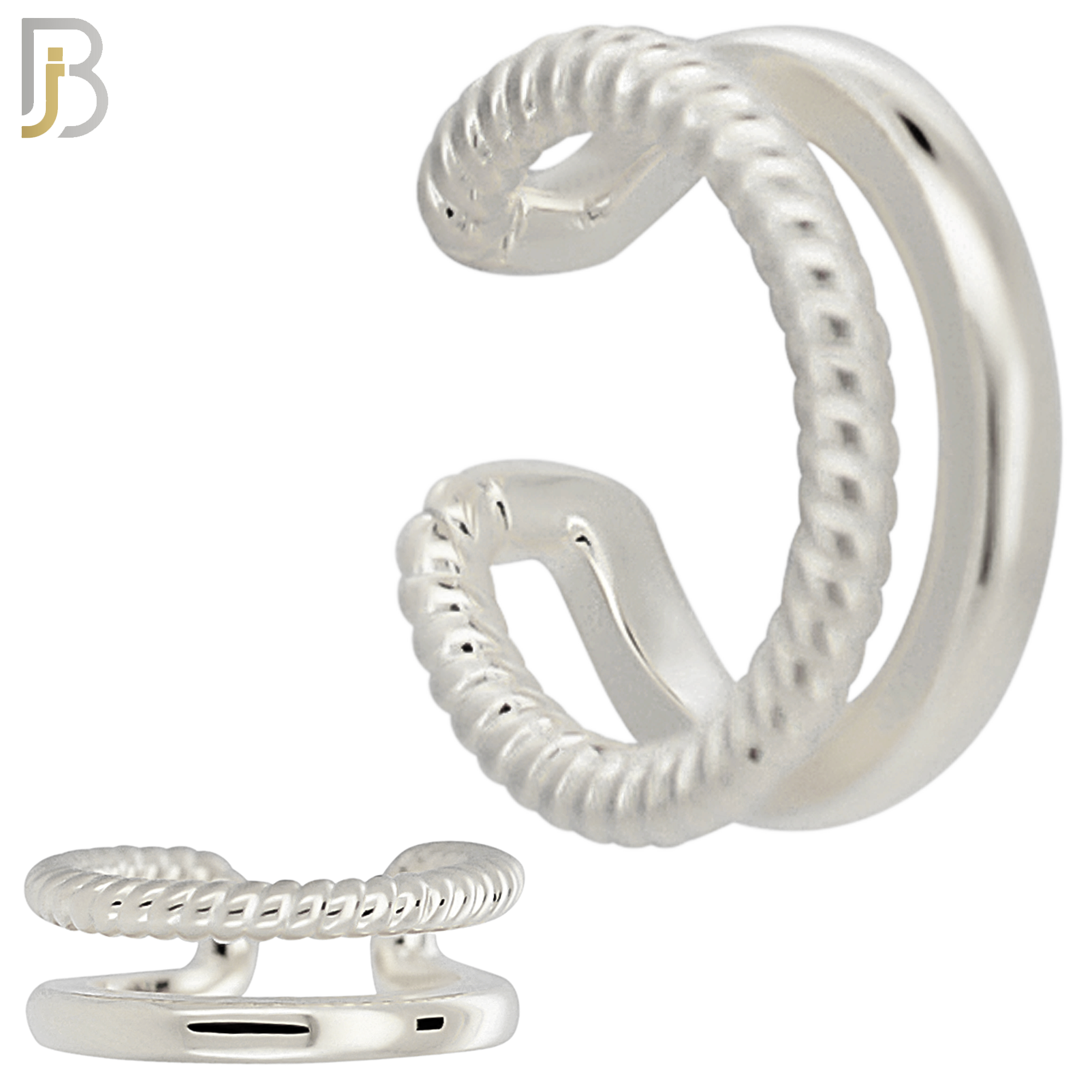 FES010 - Two Hoop Ear Cuff in Brass (Sold Per Piece) image 1