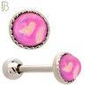 TB121 - 316L Stainless Steel Opal Crown Bezel Tragus/Cartilage Barbell (Pack of 6) image 2