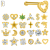 925-PK-NR55YB9 - 925 Sterling Silver Nose Bone Nose Rings with Different Designs - Pack of 120 image 1