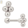 TB24 - 316L Surgical Steel Grape Bunch Leaf Tragus Barbell Cartilage Piercing Screw Ball (PACK OF 6) image 1