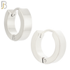 ES85S - 316L Stainless Steel Plain Design Huggies Clip On image 4