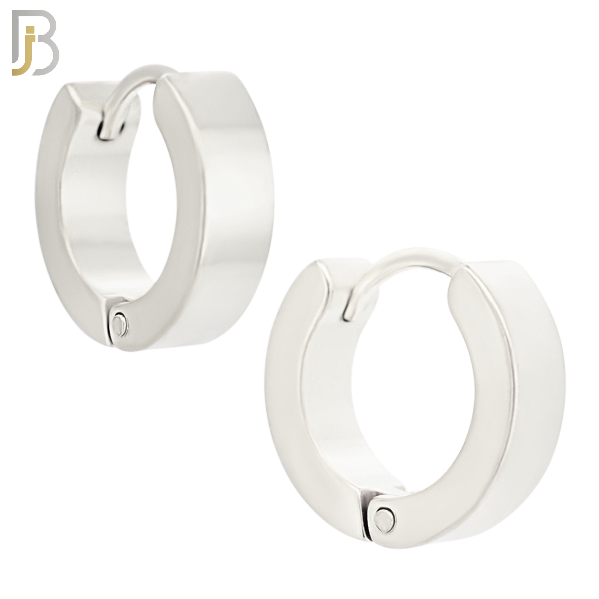 ES85S - 316L Stainless Steel Plain Design Huggies Clip On image 4