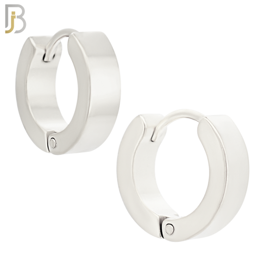 ES85S - 316L Stainless Steel Plain Design Huggies Clip On image 4