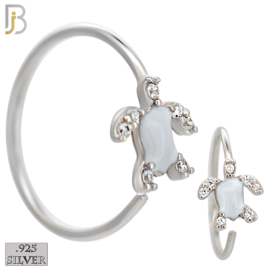 925-PK-CT134M - 925 Silver Hoops Turtle Enamel - Pack of 60pcs image 3