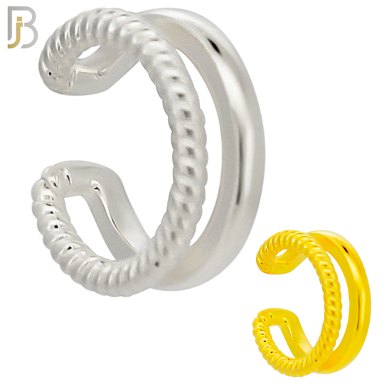 FES010 - Two Hoop Ear Cuff in Brass (Sold Per Piece) image 0