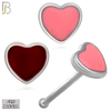 925-NR121B- 925 Silver Nose Bone Heart Shape with Enamel - Pack of 6 image 0