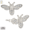 925-ES364 - .925 Sterling Silver Bee Stud Earrings image 1