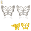 925-ES377 - .925 Sterling Silver Butterfly Stud Earrings image 0