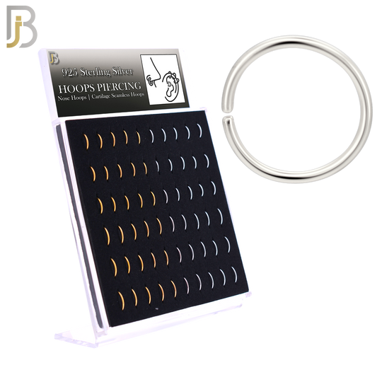 925-PK-CT02M - 925 Sterling Silver 20g Seamless Continuous Ring Hoop Piercing - Pack of 60 pcs image 0