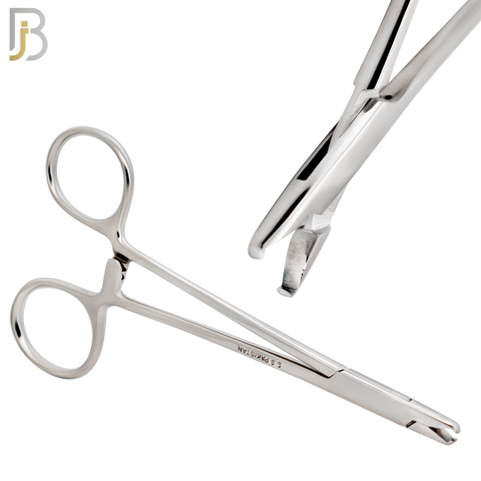 TS04 - Stainless Steel Microdermal Anchor Hemostat Forcep  5" Long - Steel image