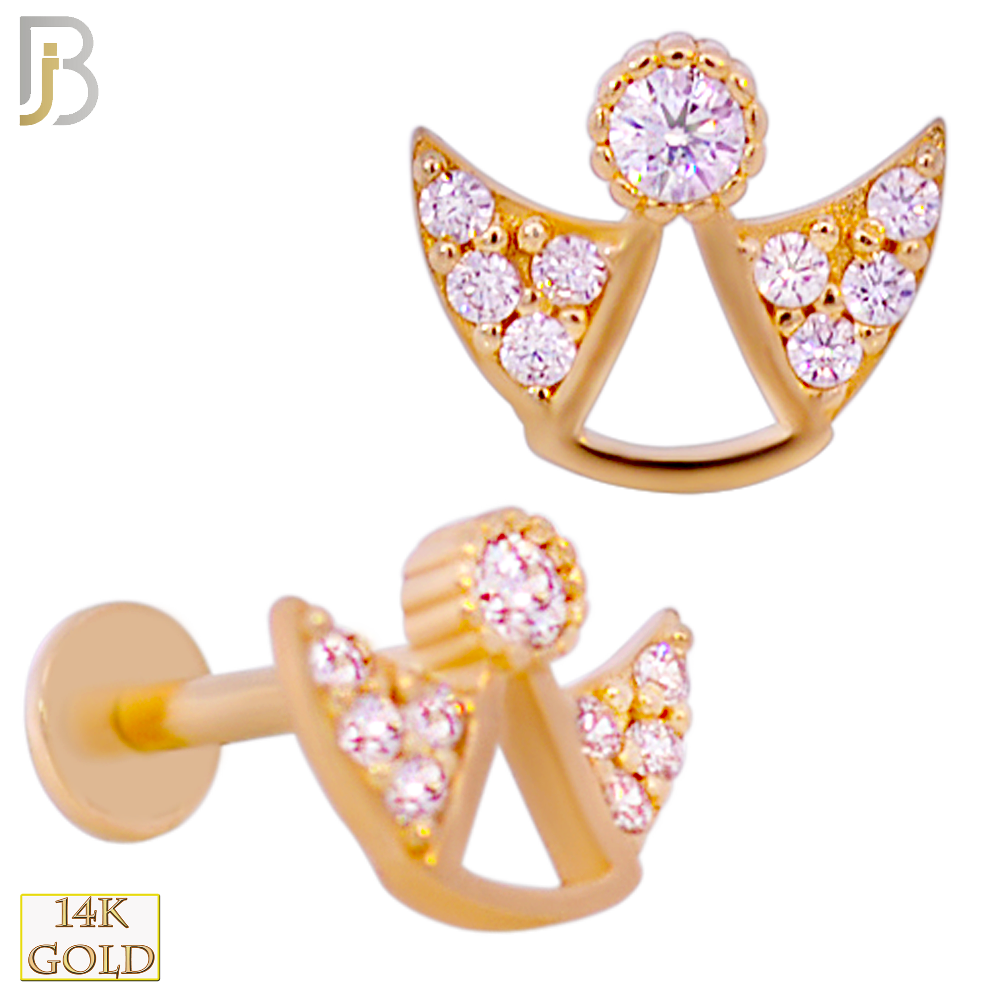 14-LB81 - 14k Yellow Gold Angel Labret image 0