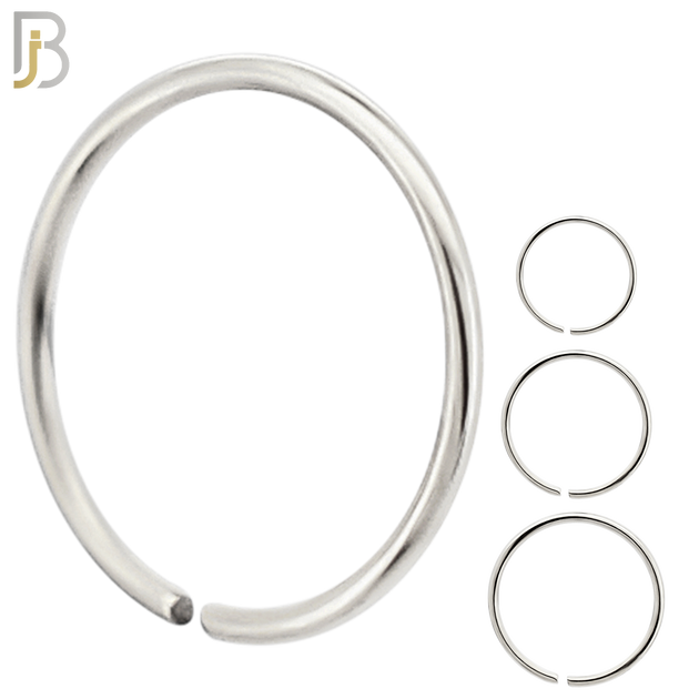 CT02S -  316L Surgical Steel Hoops Seamless Continuous Ring Twist to Open (PACK OF 6) image 0