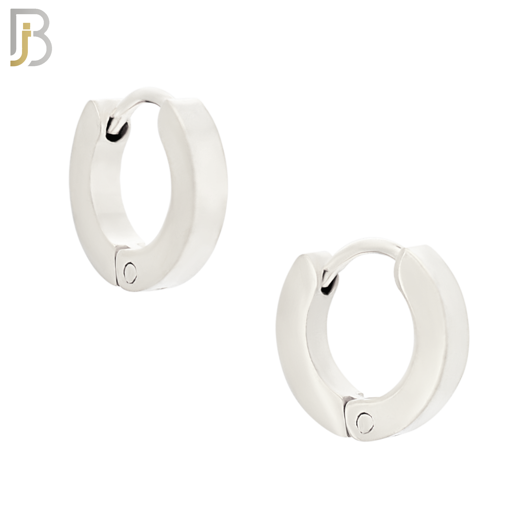 ES85S - 316L Stainless Steel Plain Design Huggies Clip On image 1