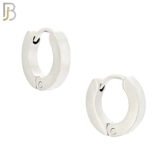 ES85S - 316L Stainless Steel Plain Design Huggies Clip On image 1