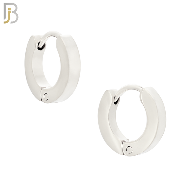 ES85S - 316L Stainless Steel Plain Design Huggies Clip On image 1