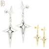 ES44 - 316L Stainless Steel Dangling Spike Cross Hollow with 4mm Screw Ball image 0