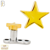 14-G23-DM09 - 14k Titanium Anchor with 14k Gold Top Plain Star  Dermal - Internally Threaded image 0