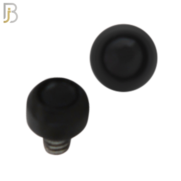 DM01KK -  Black Plated Surgical Steel Dermal Bezel Black Cubic Zirconia 1.2mm Screw Top (PACK OF 6) image 2