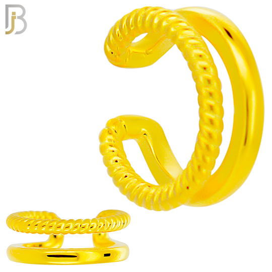 FES010 - Two Hoop Ear Cuff in Brass (Sold Per Piece) image 2