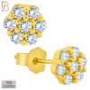 925-ES32 - .925 Sterling Silver 5mm Flower Prong Zircon Earring Stud image 2