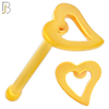 NR40B - 316L Surgical Steel Nose Bone Plain Curved Hollow Heart Design (PACK OF 6) image 2