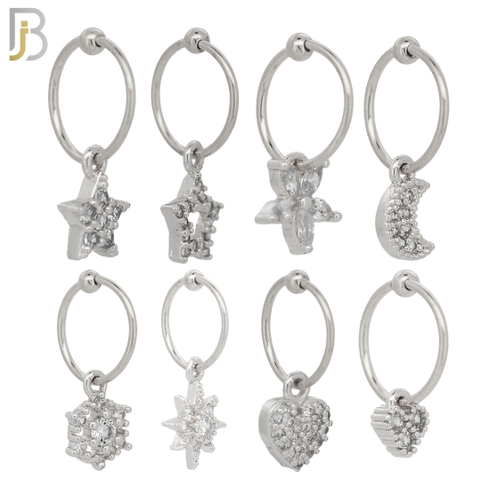 PK-HX01 - 316L Surgical Steel Different Dangling Designs Helix Piercing Pack of 40 image 1