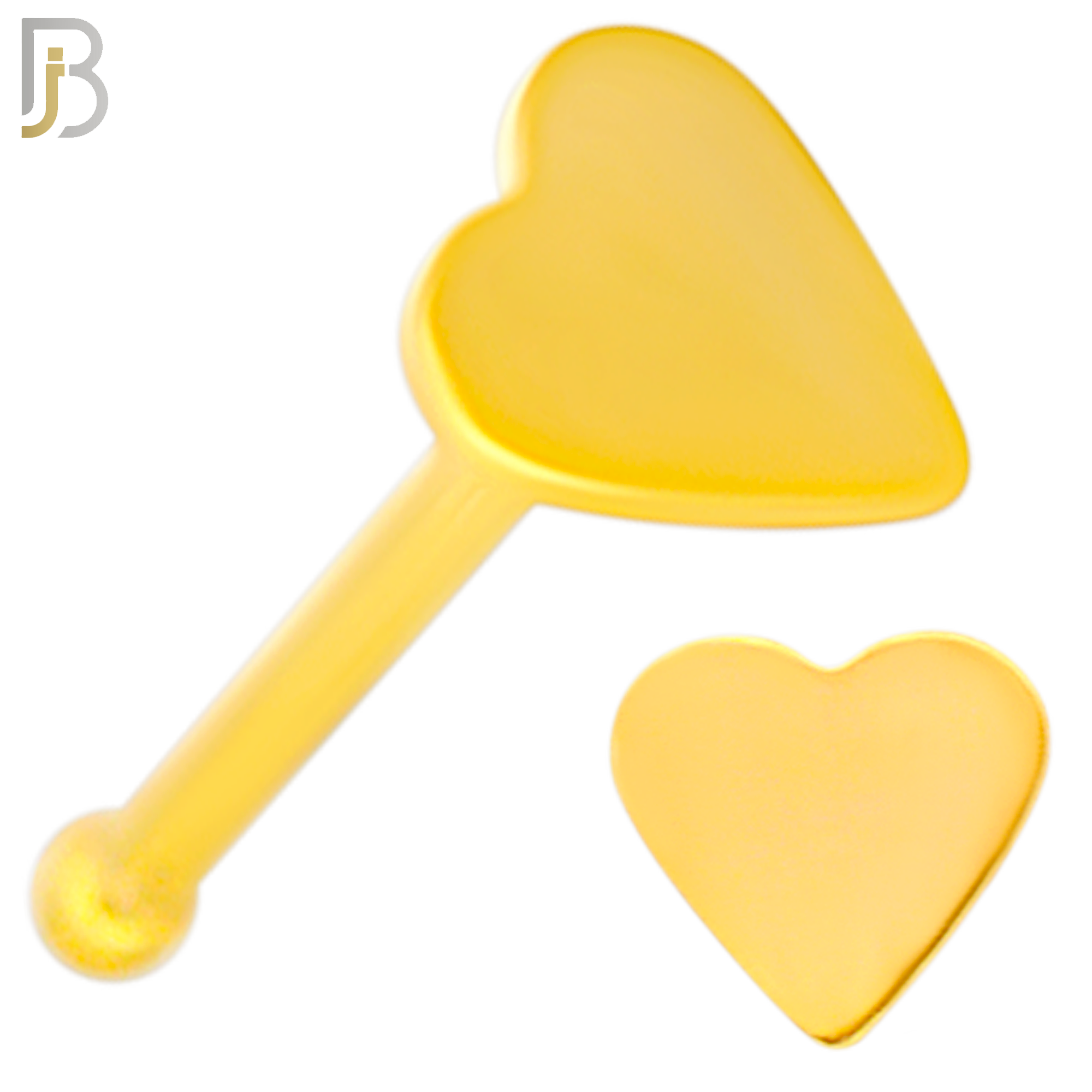 NR24B - 316L Surgical Steel Nose Bone Plain Solid Heart Design (PACK OF 6) image 2