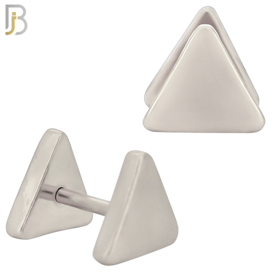 FP38 - Steel Triangle Design Fake Plug (Pack of 3 Pairs) image 1