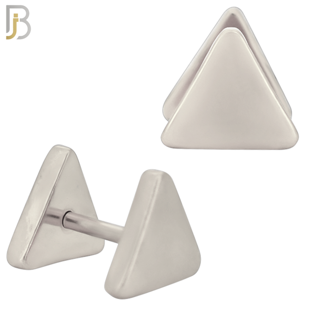 FP38 - Steel Triangle Design Fake Plug (Pack of 3 Pairs) image 1