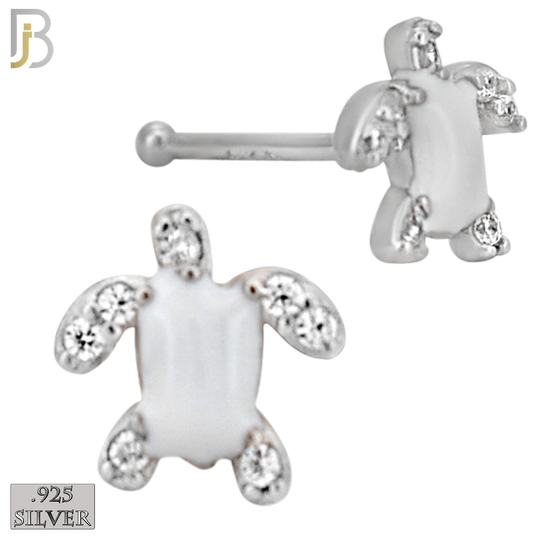 925-NR122B - 925 Silver Nose Bone Turtle Shape with Enamel  - Pack of 6 image 2