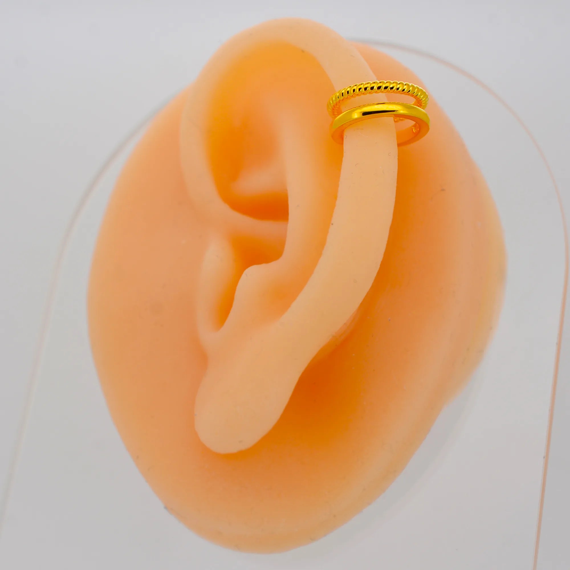 FES010 - Two Hoop Ear Cuff in Brass (Sold Per Piece) image 3