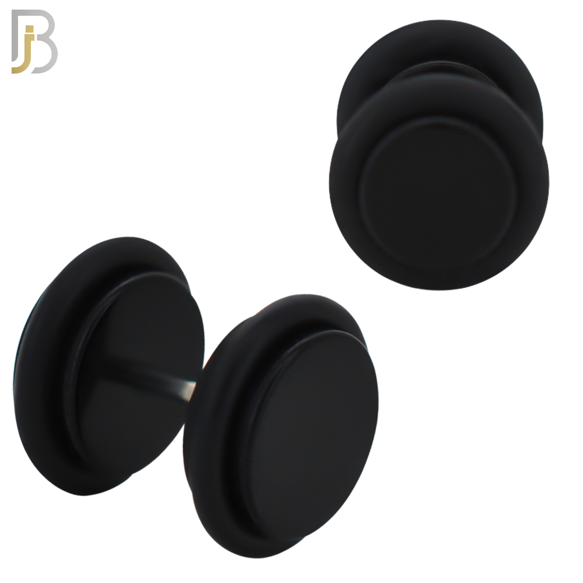 FP01K - Black Acrylic Fake Plug with O-ring (PACK OF 3 Pairs) image 4