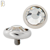 DM01SC - Surgical Steel Dermal Bezel Clear Cubic Zirconia 1.2mm Screw Top (PACK OF 6) image 4