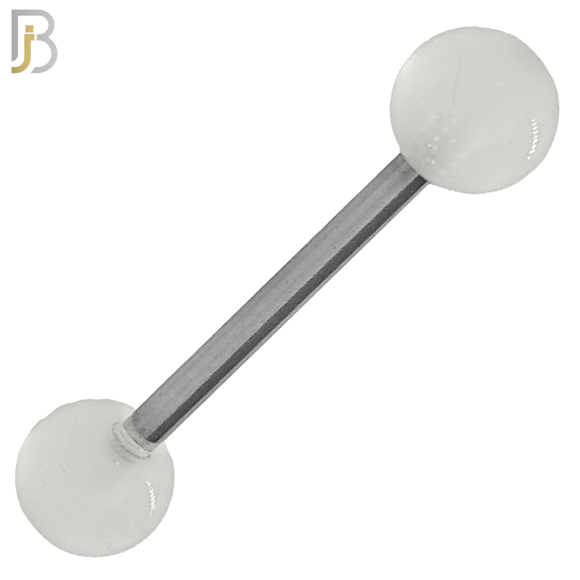 BB03G - 316L Surgical Steel Screw Barbell with Glow in the Dark Acrylic Ball Screw External Threaded (PACK OF 6) image 0