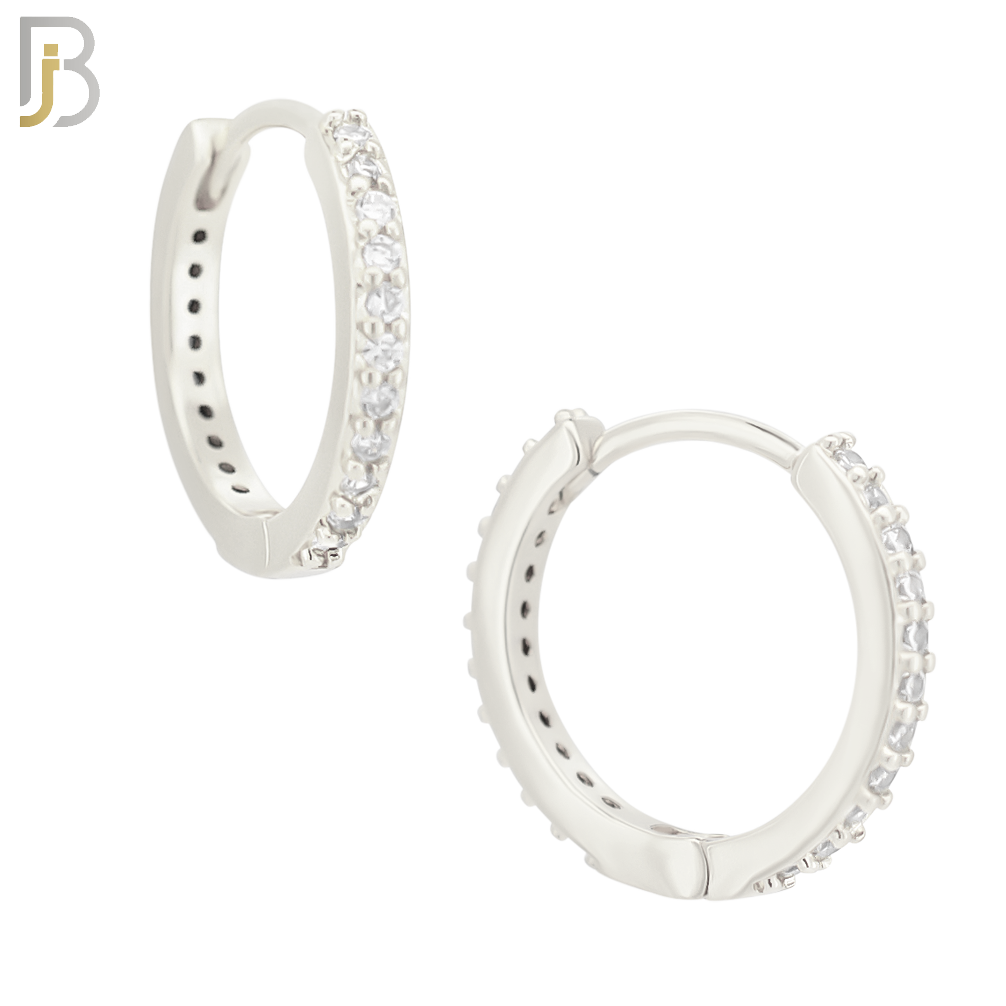 ES02S - 316L Stainless Steel Prong Setting Zircon with 2mm Front Thickness Huggies image 4
