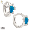925-ES449 - 925 Sterling Silver Turtle Huggies Earring image 1