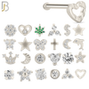 925-PK-NR55WB9 - 925 Sterling Silver Nose Bone Nose Rings with Different Designs - Pack of 120 image 1