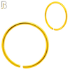 CT02G -  Gold Plated 316L Surgical Steel Hoops Seamless Continuous Ring Twist to Open (PACK OF 6) image 1