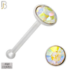925-PK-NR04S-1A - 2.5mm Assorted CZ 22g Thickness 925 Sterling Silver Nose Bones Press Fit, Packages Pack of 120 image 3