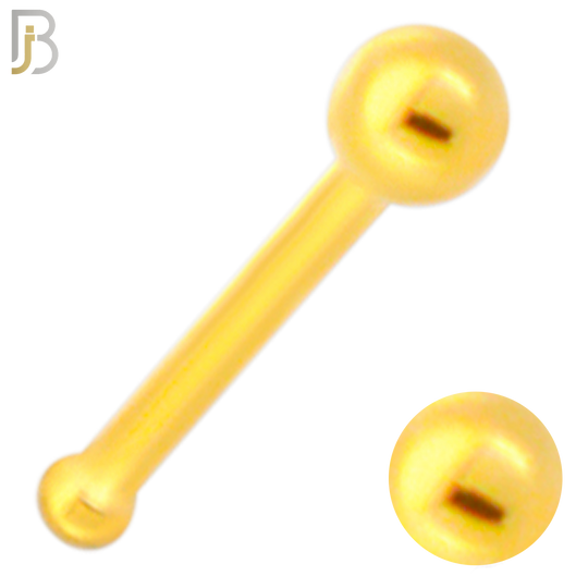 NR07B - 316L Surgical Steel Nose Bone with 2mm Plain Ball Stud (PACK OF 6) image 2