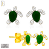 925-ES474 - 925 Sterling Silver Enamel Coated Turtle Push Back Stud Earring image 0
