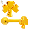 TB57 - 316L Stainless Steel Plain Three Leaf Clover Tragus Barbell Cartilage Piercing Screw Ball Externally Threaded (PACK OF 6) image 2