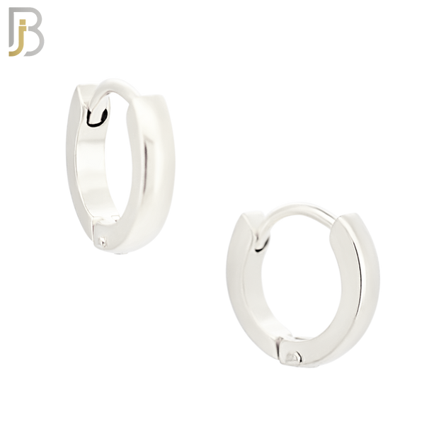 ES01S - 316L Stainless Steel Plain Curve Design Huggies image 1
